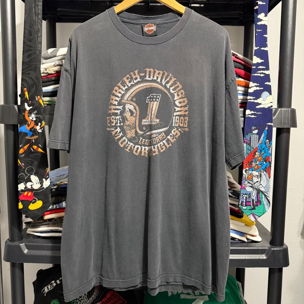 Harley-Davidson T-Shirt Thunderbird Skull Graphic Black XXL